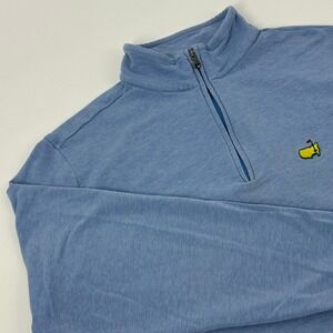 Clubhouse Collection Masters Pullover Men's Medium Blue 1/4 Zip Sweatshirt Golf